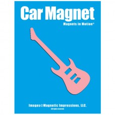 Electric Guitar Car Magnet Pink   
